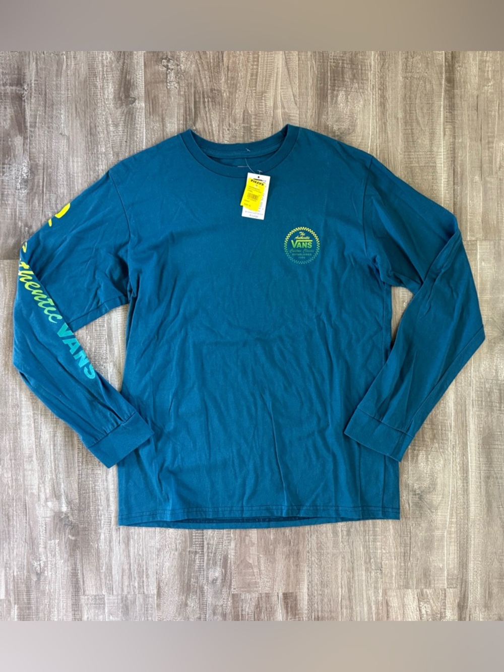 Vans Teal Long Sleeve Logo Tee